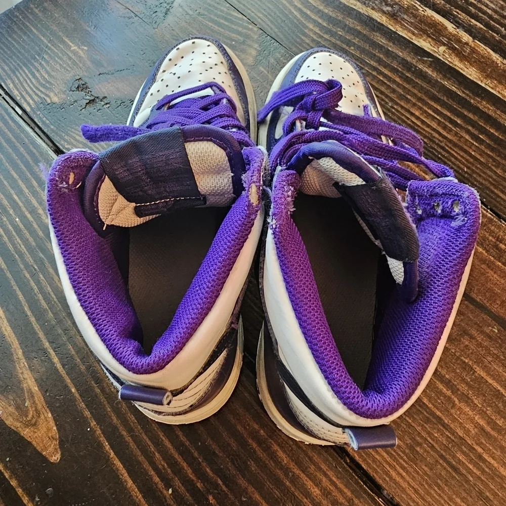 Nike High-Top Sneakers in Purple and Cream